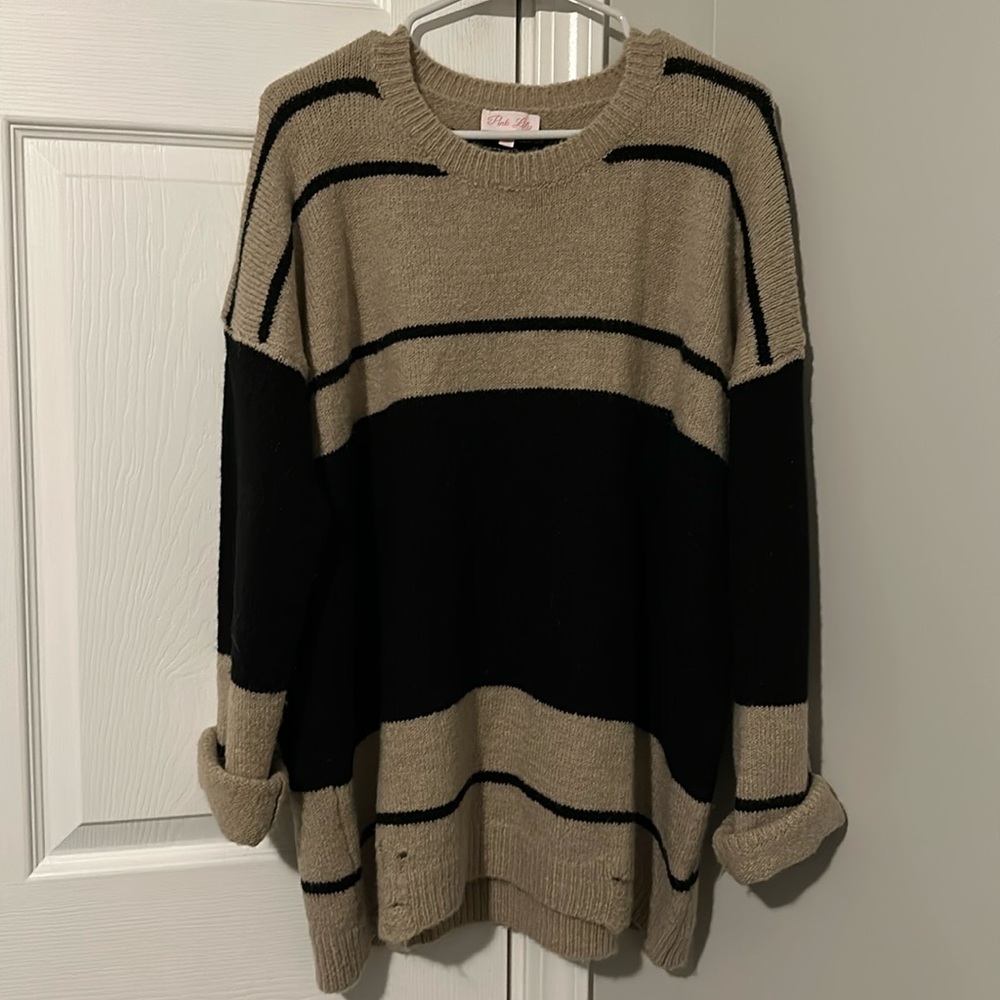 Pink Lily Boutique Distressed Sweater
